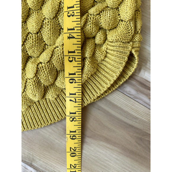 Toddler Handmade Crochet Knit Yellow Sweater Ivory Collar Beautiful Unique Cozy - Picture 6 of 6